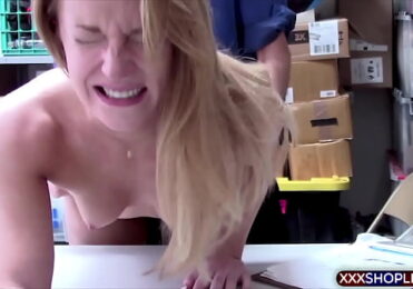 Innocent blonde virgin rough fucked on CCTV