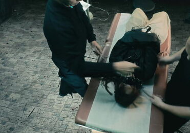 Insane woman is kept in a cell and only brought out for use of her pussy