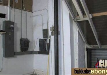 Interracial bukkake sex with black porn star 1