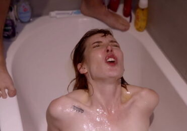 Massive CUM AND PISS Bukkake for Skinny Slut Pixie Pink – Drenched in Cum And Washed in Piss