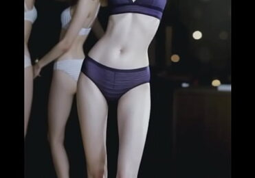 Sexy ladies wearing only their underwear at a nightclub